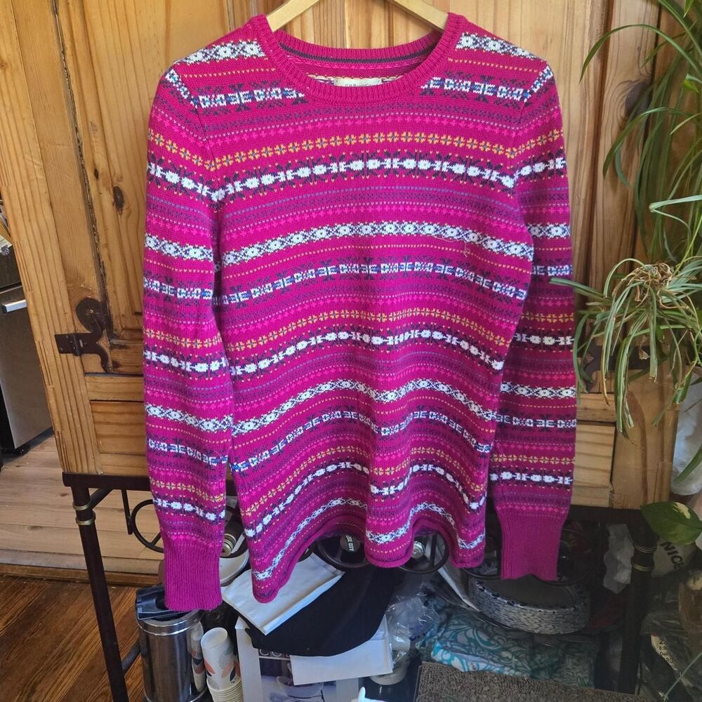 G. H. Bass Women's Fair Isle Cotton Sweater